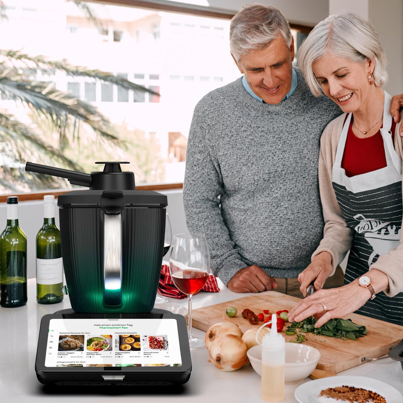 SelfTek Desviador de Vapor para Thermomix TM7 - Accesorio de Redirección de Vapor con Protección Anti-desbordamiento, Accesorio de Desvío de Vapor, Resistente al Calor, Campana Extractora, Gira 360° — view 5