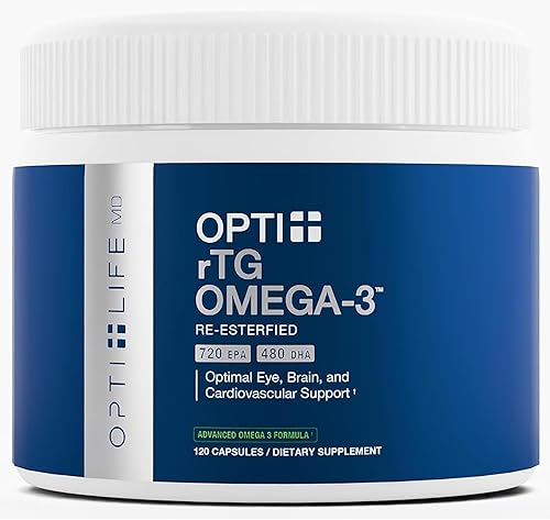 Opti + rTG Omega-3 Suplementos  Suplementos de salud cardíaca, inmune, cerebral y ocular para adultos  Uso diario Omega 3 DHA EPA Cápsulas  120