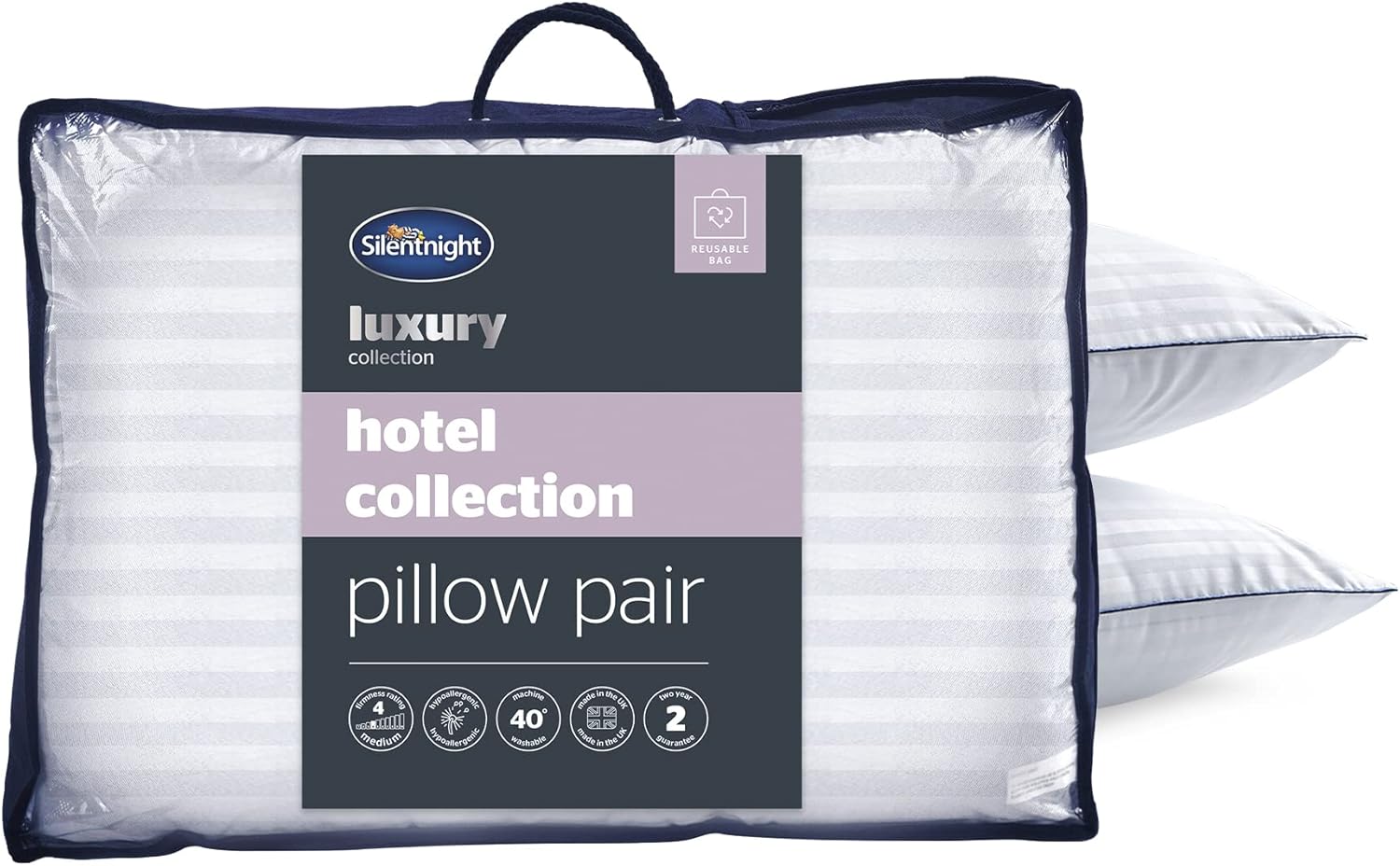 Silentnight Hotel Collection Luxury Pillows 2 Pack Hotel Quality