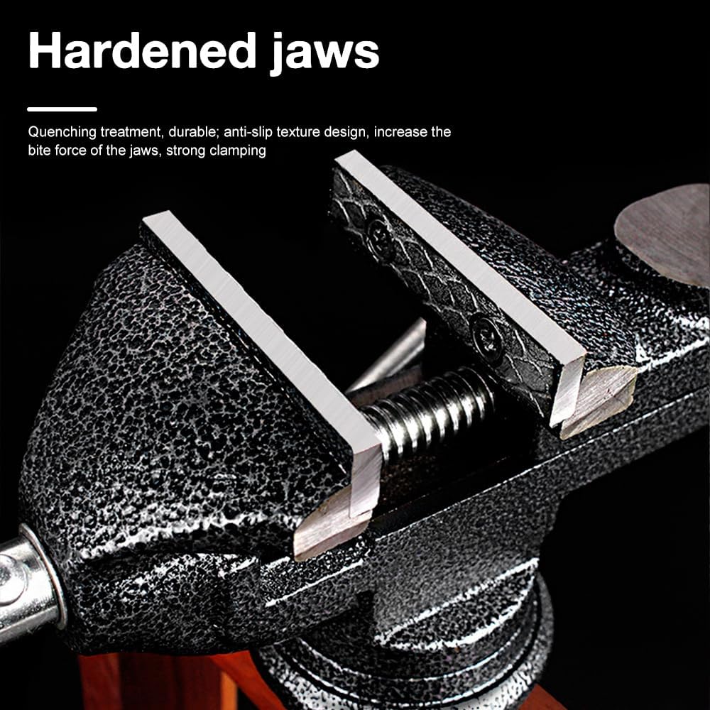 Bench Vise Jaw Width 10/60/70mm 360 Degree Swivel Cast Iron Tabletop Multifunctional Heavy Clamp Black And Blue Randomly Shipped(10mm Random Color)