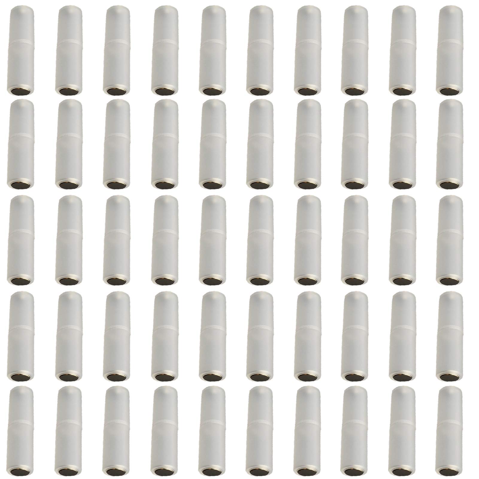 Batteriehalter-Konverter, AAA auf AA-Adapter, Kunststoffzelle, Batteriegrößen-Konverter, Halter, Adapter, durchscheinend, 50 Stück