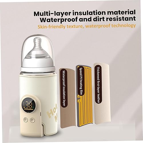 Miniatura 6 de Calentador de biberones para viajes, calentamiento rápido y control preciso de temperatura, calentador de biberones con pantalla LCD para leche