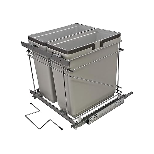 Rok QPAM21235C - Papelera de reciclaje sin marco, cierre suave