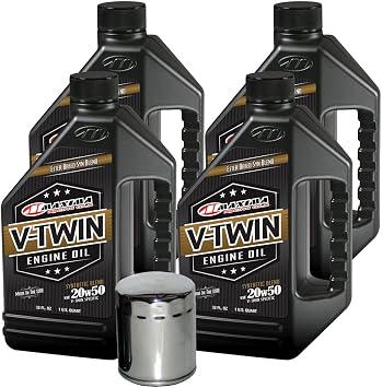 MaxHiflo VTEOCK20 Synthetic Blend Engine Oil Change Kit for Harley Davidson Sportster V-Twin