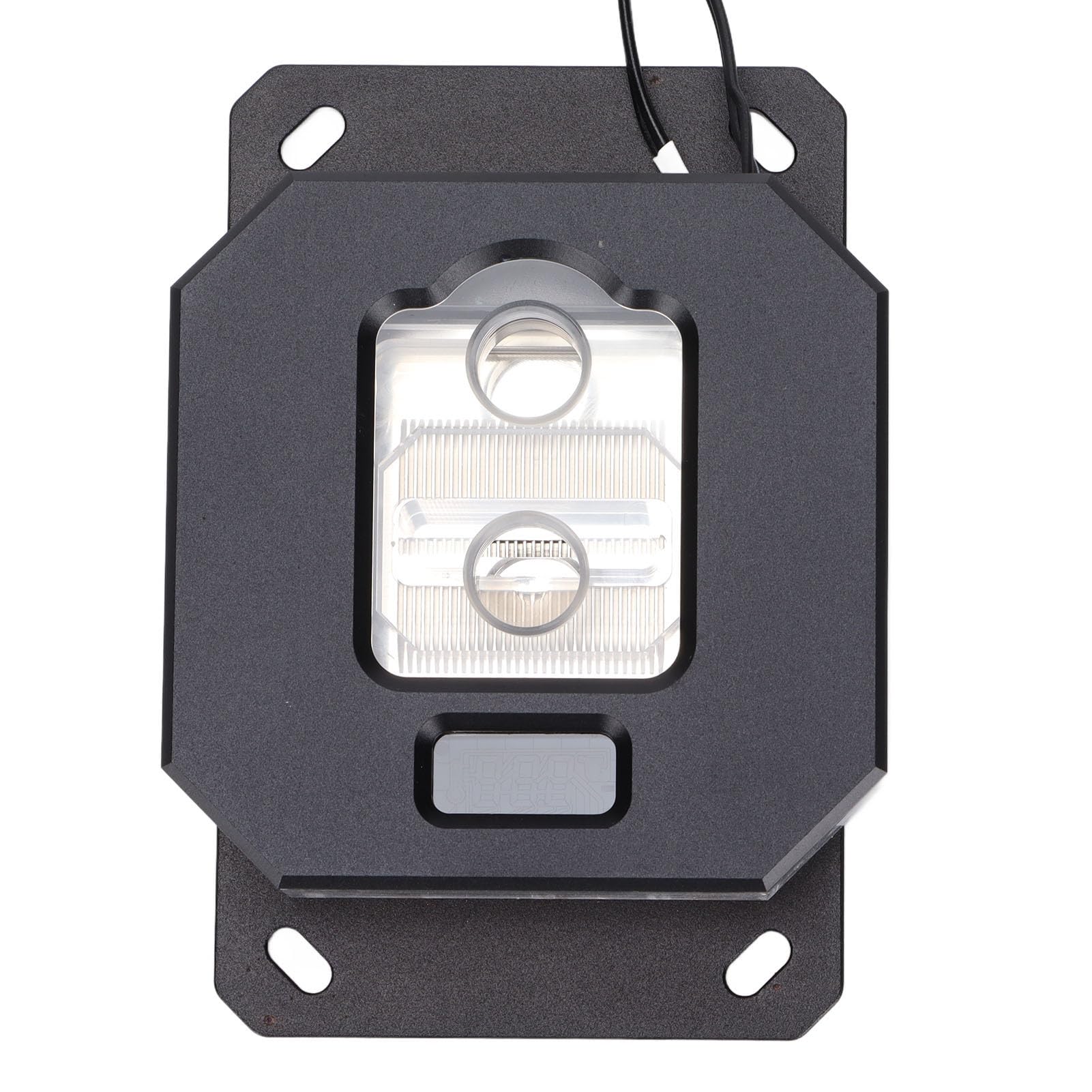 Raffreddatore ad acqua per CPU con display digitale della temperatura, raffreddatore liquido per CPU per AM2 AM3, blocco di raffreddamento per PC con illuminazione RGB e controllo (Nera)