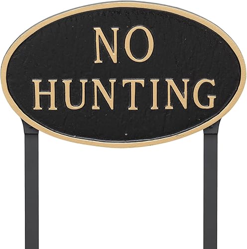 Miniatura 4 de Letrero de metal fundido para no cazar - Pared o césped - Señal de advertencia - Resistente a los rayos UV - Aluminio con recubrimiento en polvo -