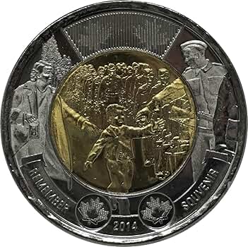 2014 $2 Wait for Me Daddy Remembrance Toonie (1 Coin