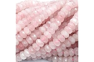 Natural Rose Quartz Faceted 4x6mm Beads