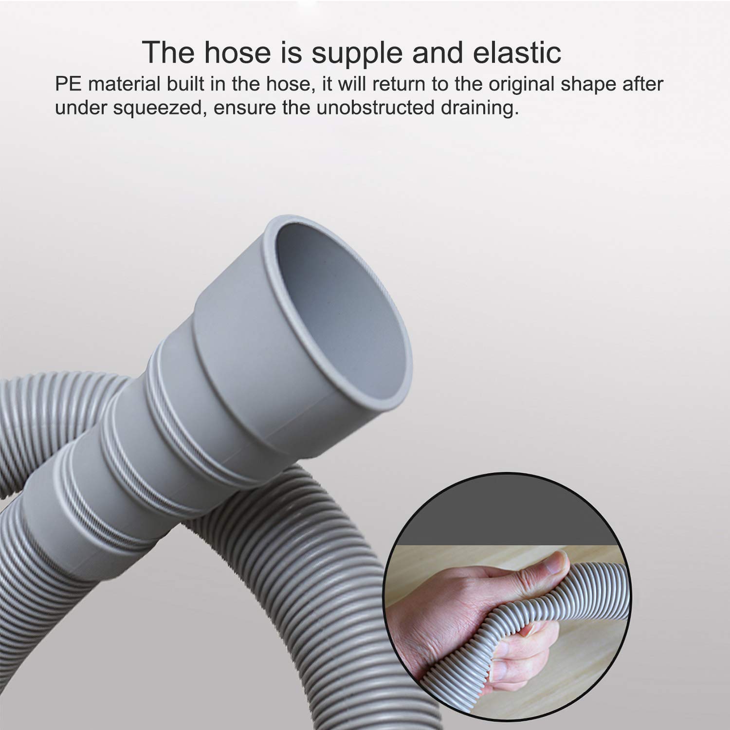 TiCoast Universal Washing Machine Drain Hose, HeavyDuty 6.5ft Drain