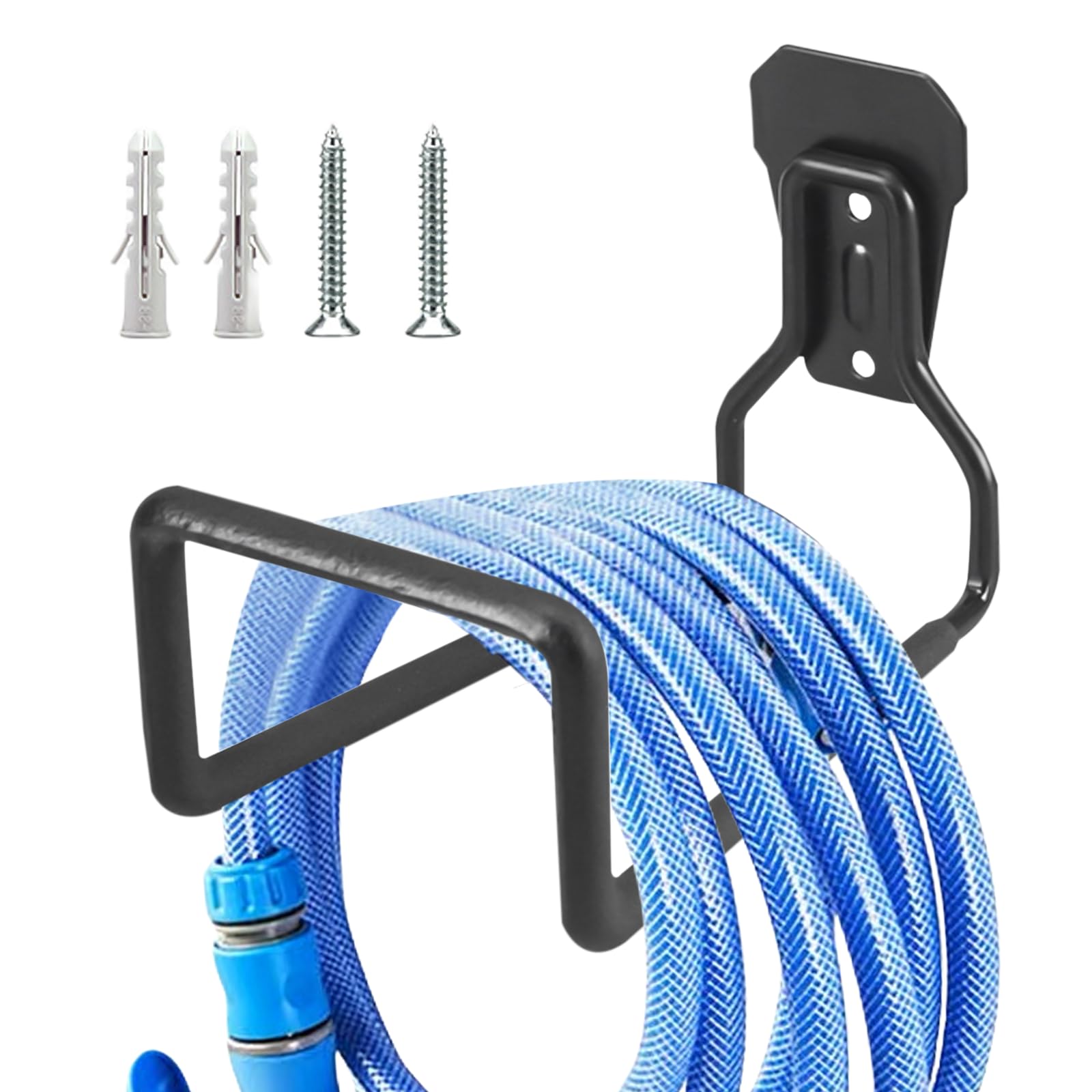Supporto per Tubo Montaggio Parete Supporto per Tubo da Giardino in Fatto di Ferro, Gancio per Tubo Flessibile Robusto, Resistente Supporto per Tubo Flessibile per Giardino, Garage e Officina