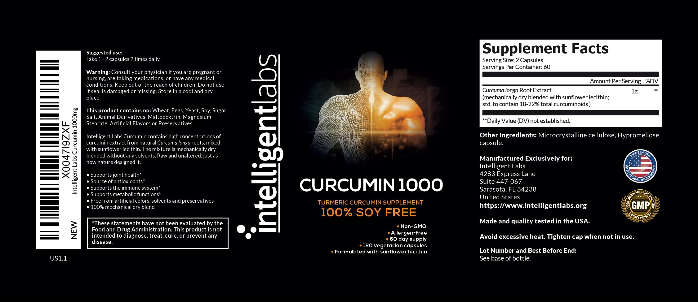 Curcumin Turmeric Extract 1000mg, Joint Health, 60-Day Supply — Amazon image 7