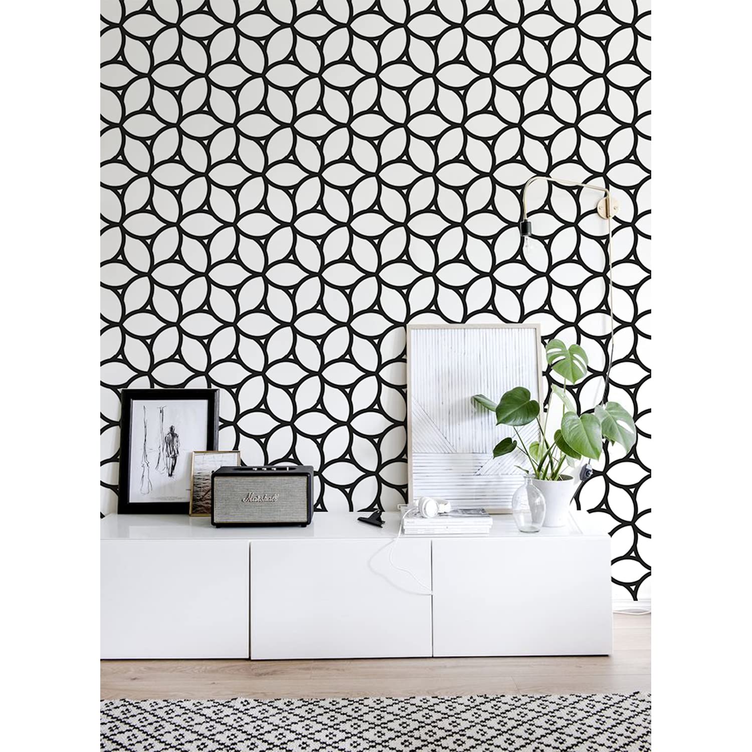 Papier Peint 250x250 cm Auto-Adhésif Géométrique Coloray Deco Murale