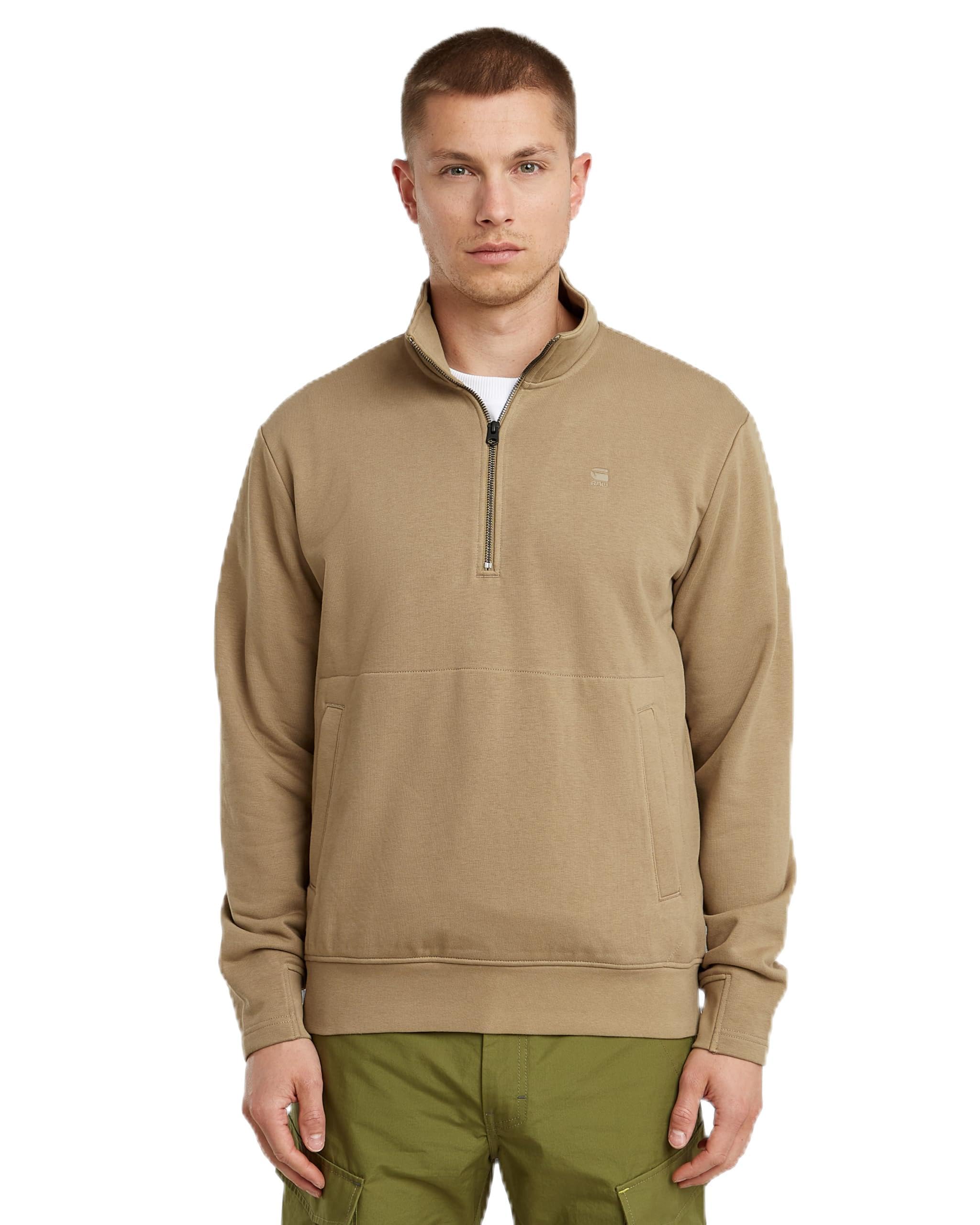 G-STAR Men's Nifous Half Zip SW Sweater, Beige (Safari D26305-d566-b444), L