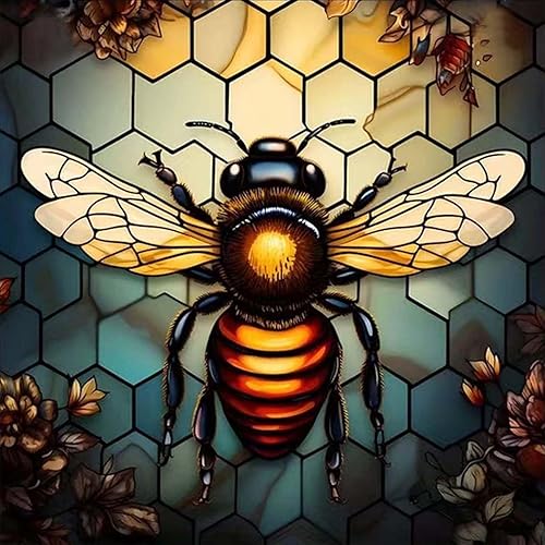 ZHUDENGXJL Kits de pintura de diamantes de abejas para adultos, kits de arte de diamantes 5D para principiantes. Diamantes de imitación de diamantes