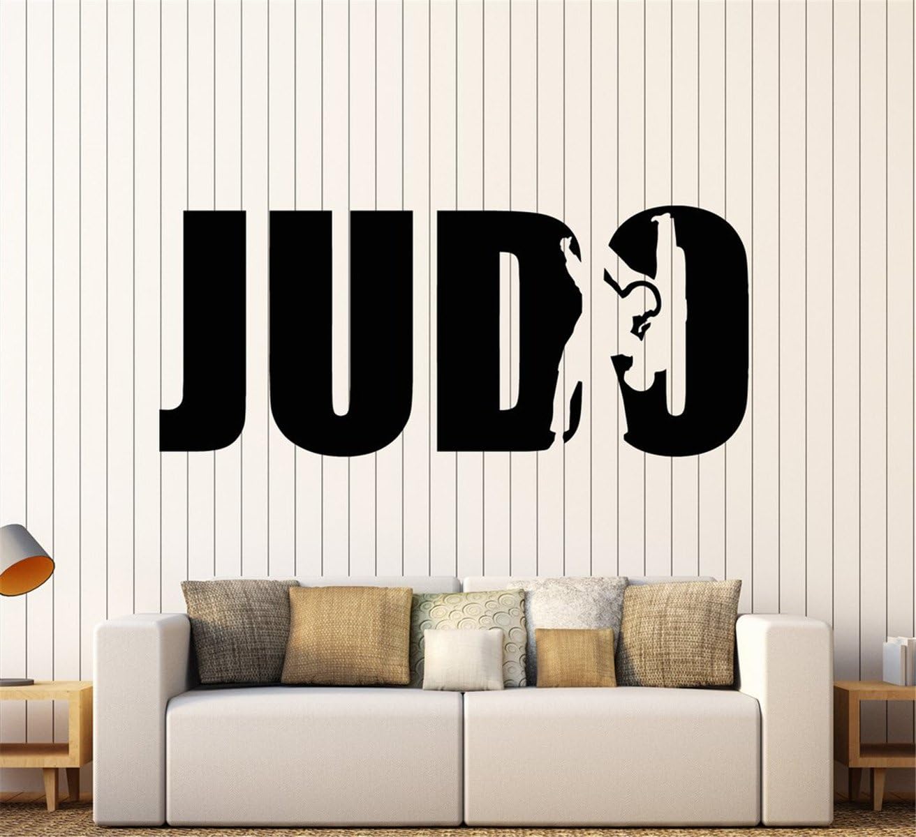 Negativ Wall Decal Judo Sports Wrestling Fighters Vinyl Removable Mural Art Decoration Stickers for Home Bedroom Nursery Living Room Kitchen