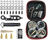 Lot de 145 Accessoires de fléchettes Professionnels - Kit d'outils de réparation avec tiges en O, Anneaux en O, Poids de fléchettes, broyeur Sharpener, Protection de vol, Anneaux en 145 pièces