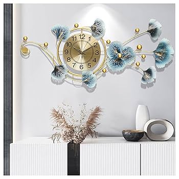 Amazon.co.jp: 壁掛け時計アート大型壁掛け時計装飾的な錬鉄製
