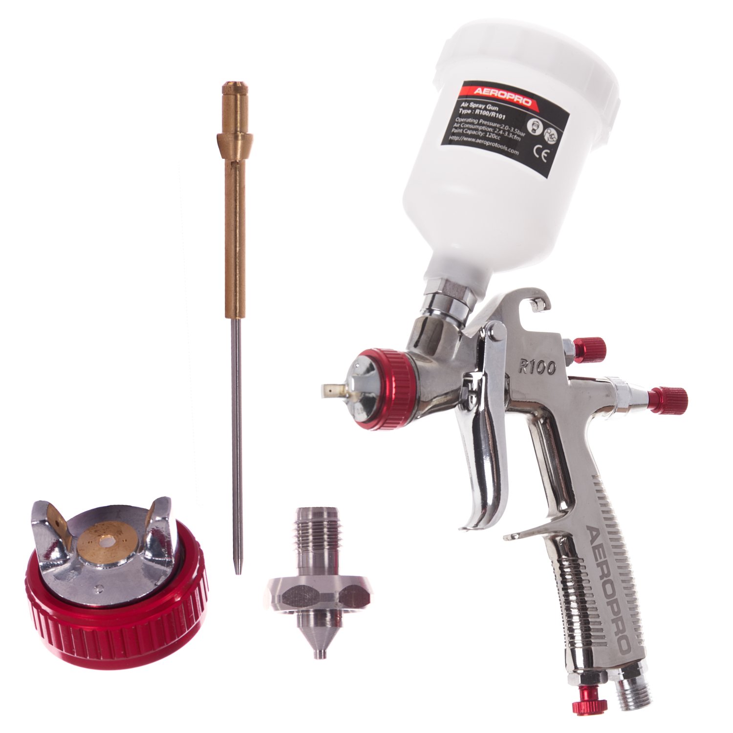 AEROPRO A608 professionnel 1.3mm buse pistolets pulvérisateurs 600cc haute effic