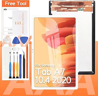 Screen Replacement For Samsung Galaxy Tab A7 10.4 2020 T500 T505 LCD Display Touch Screen Digitizer Full Assembly,with Tools(White)