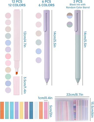 Miniatura 5 de NiArt Morandi Colors - Kit para tomar notas bíblicas, 12 resaltadores + 8 bolígrafos de gel + 200 notas adhesivas en caja transparente, diseño