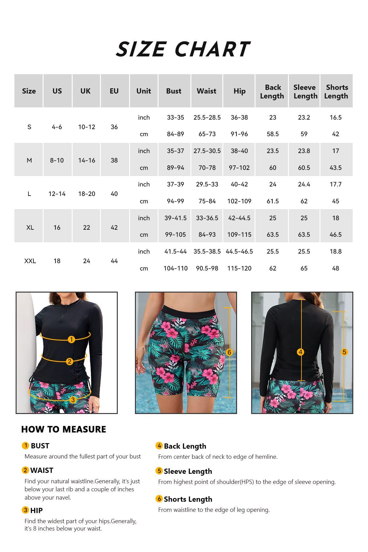 SHEKINI Conjunto de traje de baño de 3 piezas para mujer, brasier integrado, camiseta sin mangas de manga larga con cremallera, pantalones cortos, parte inferior de traje de baño