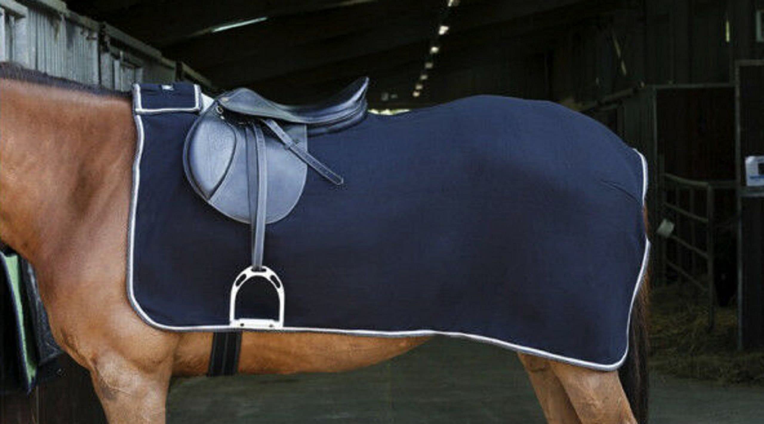 Chemise pour Cheval Riding World Navy Bleu Marine 125 cm Protection Écurie
