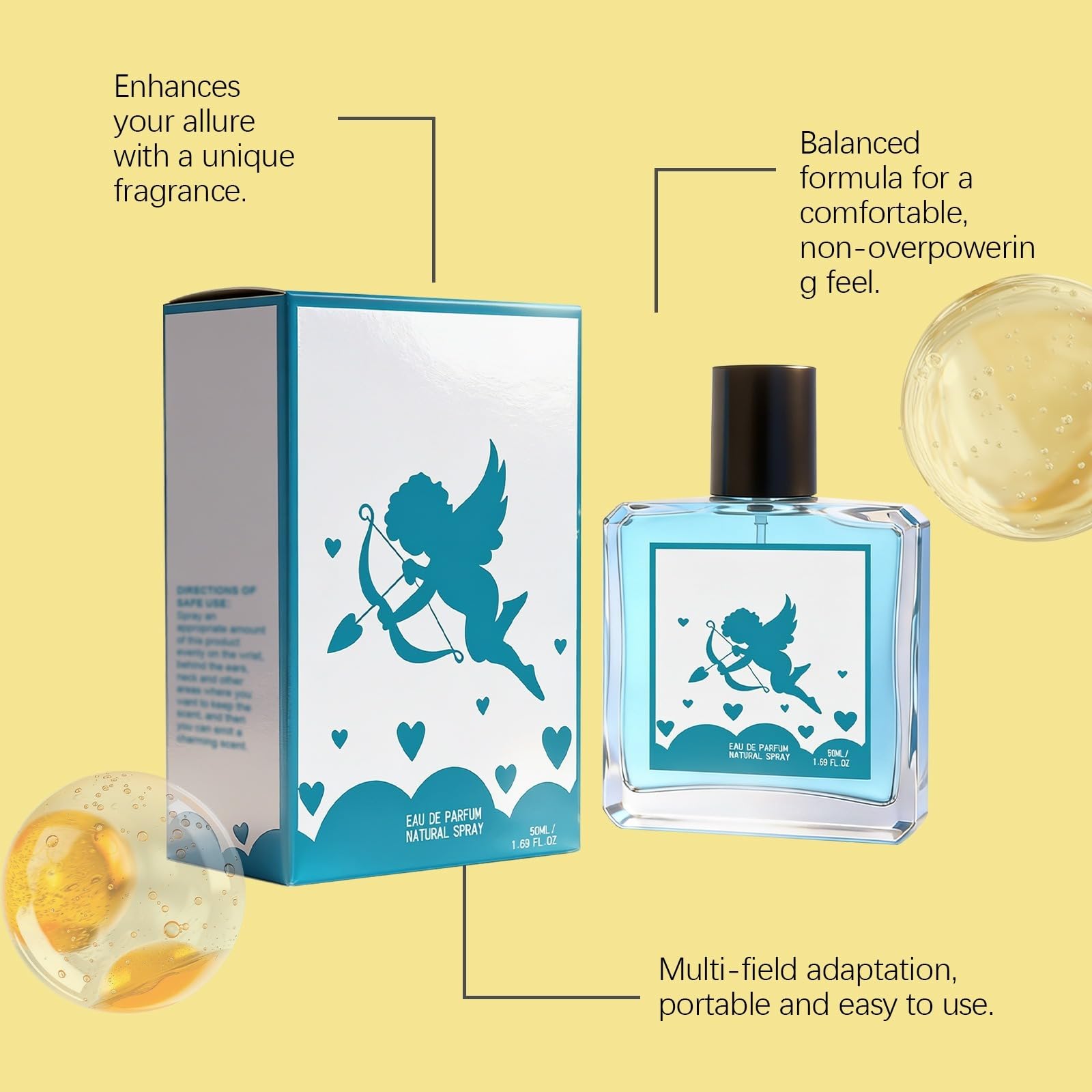 Colonia Uomo - Versione 3.0 - Fragranza ambrata legnosa - Profumo romantico e fresco maschile - per una fiducia e un fascino aumentato - 50 ml