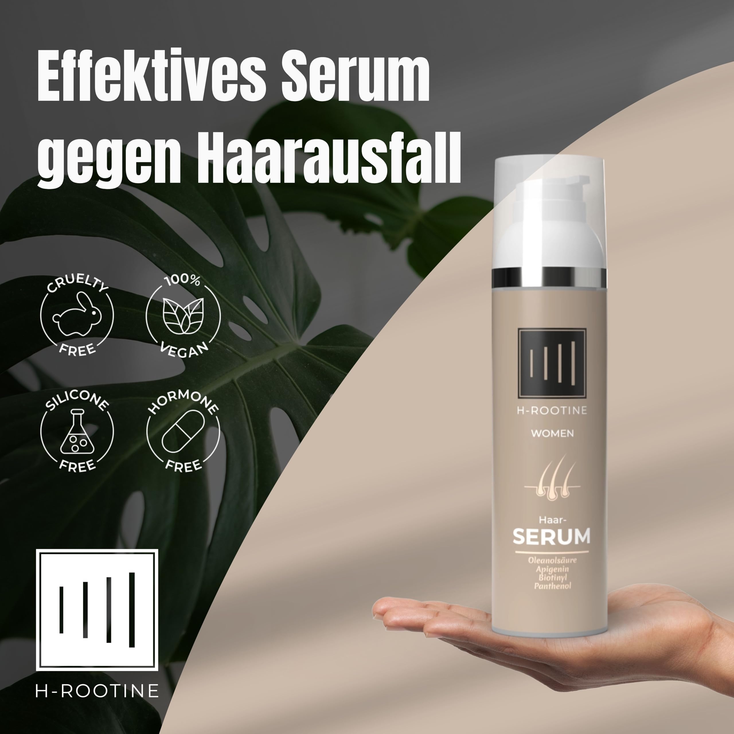 Haarwachstum Serum Frauen (75ml) - Anti Hair Loss & Haarwuchsmittel für Damen - Haarserum für Wachstum & Haarwachstum beschleunigen - Veganes Hair Growth Serum