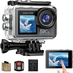 Ruycllo Caméra Sport 5K/4K, 50MP Caméra d'action avec 64G…