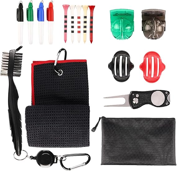 Review Ausugar Golf Towel Microfiber Waffle Pattern Golf Towel Brush Tool Kit with Club Groove Cleaner Golf Divot Tool Golf Markers Golf Accessories (16-Piece Set) Review Ausugar Golf Towel Microfiber Waffle Pattern Golf Towel Brush Tool Kit with Club Groove Cleaner Golf Divot Tool Golf Markers Golf Accessories (16-Piece Set)