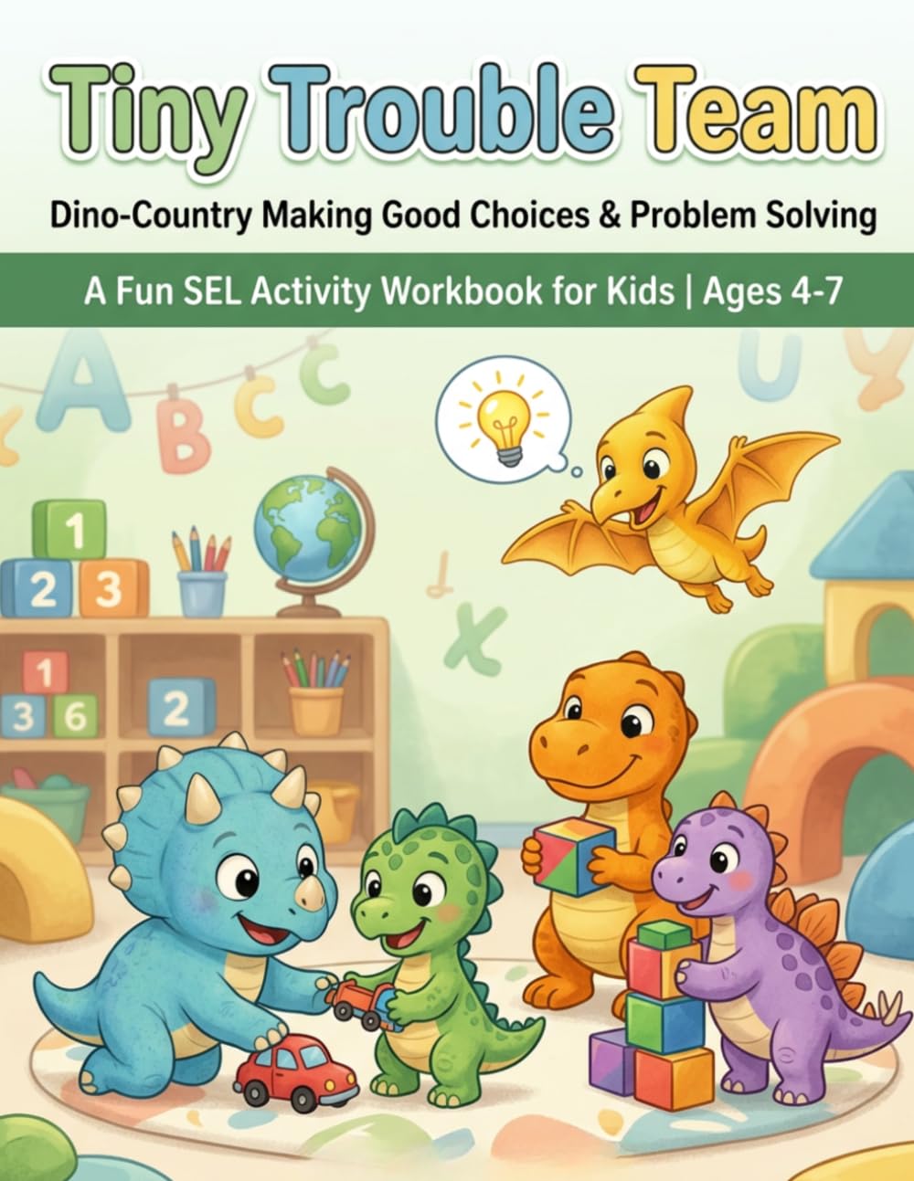 Tiny Trouble Team: Dino-Country Making Good Choices & Problem-Solving Coloring Workbook