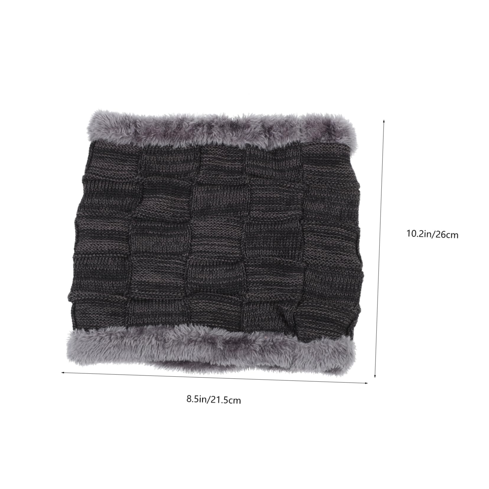 COLLBATH Elegant Hat and Scarf Set Cold Proof Ornament Present Black