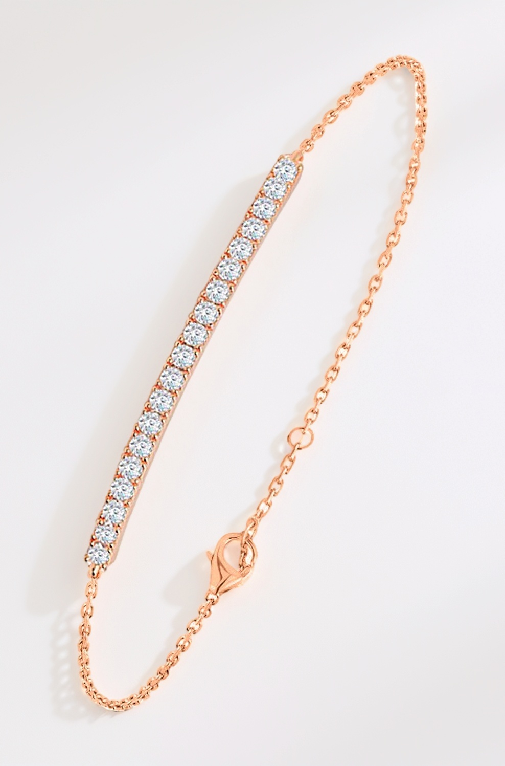 Bracelet Oval Shape Solitaire Cut Diamond Crystals Cubic Zirconia Adjustable for Women & Girls Jewelry for Gift