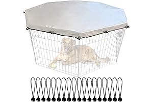 Universal Fence Toppers for Dogs: Secure Playpen Cover with Sun Rain Protection