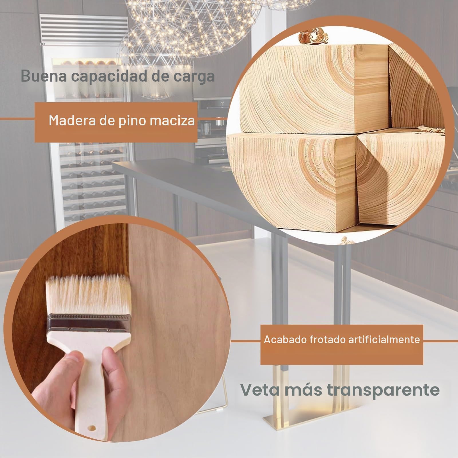 Barra de madera mesas altas y estrechas,Mesa alta con base de metal,Mesa de bar cuadrada Mesa auxiliar para exteriores,Industria madera maciza Mesa Alta Bar Mesa alta estilo country,Sin taburete(White