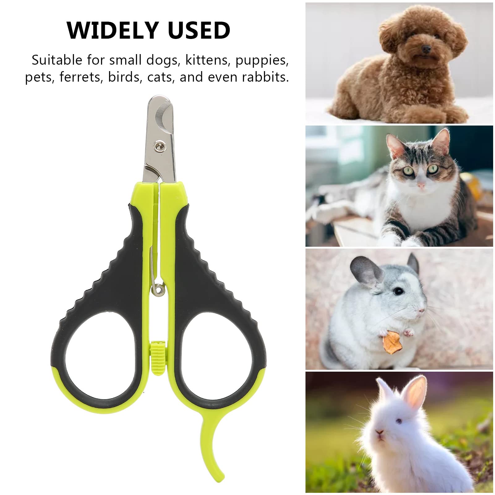 Tomotato Pet Nail Clippers Ergonomic Elbow Spring Pet Nail Trimmer for Kittens Puppies Cats Rabbits Cat Kitten Claw Nail Clippers for Trimming