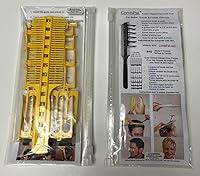 Vista 4 de Scissor Clipper Over Comb Hair Cutting Tool - DIY Home Hair Cutting Guide Comb Set (Classic Set, Yellow)