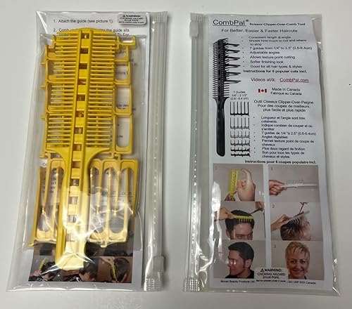 Miniatura 4 de Scissor Clipper over peine Peluquería Herramienta Kit (Negro, Gris, o amarillo), Amarillo