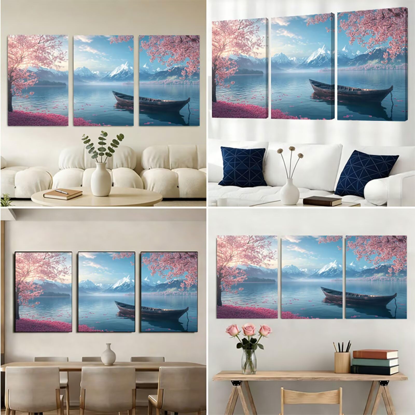 Zestawy do malowania diamentowego, oceaniczne zestawy tryptyków dla dorosłych, różowe drzewo, DIY, kwadratowy kryształ, kryształ górski, haft krzyżykowy, prezenty dla kobiet, dekoracja ścienna domu