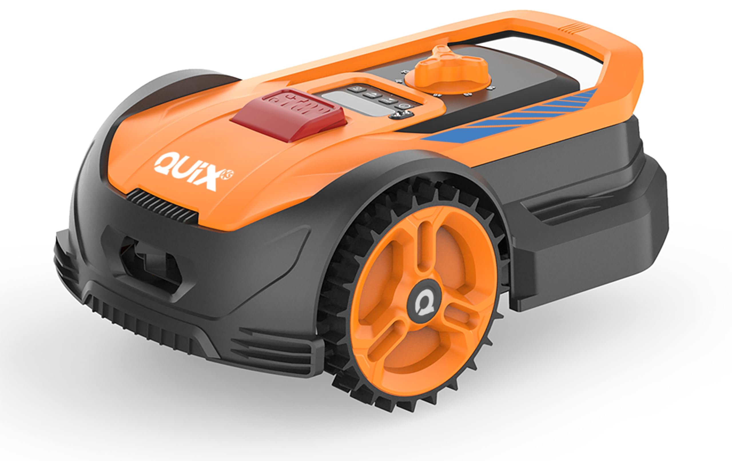 VILLAGER QUIX XS - Robot tosaerba compatto da 18 V a batteria fino a 300 m² - 160 mm di larghezza di taglio, altezza di taglio 20-50 mm, sensore di pioggia, protezione PIN, stazione di ricarica auto