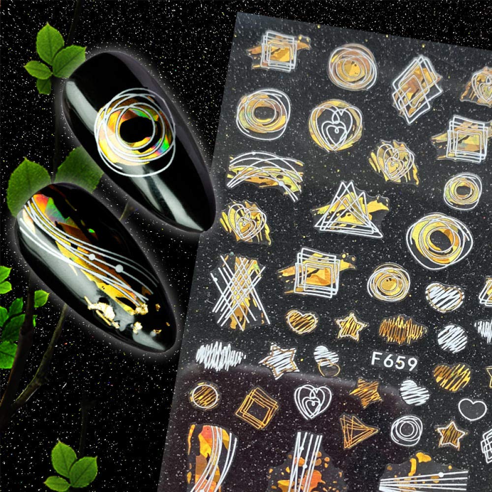 Golden Water Nail Sticker Packaging Transfer Sticker Nail Art