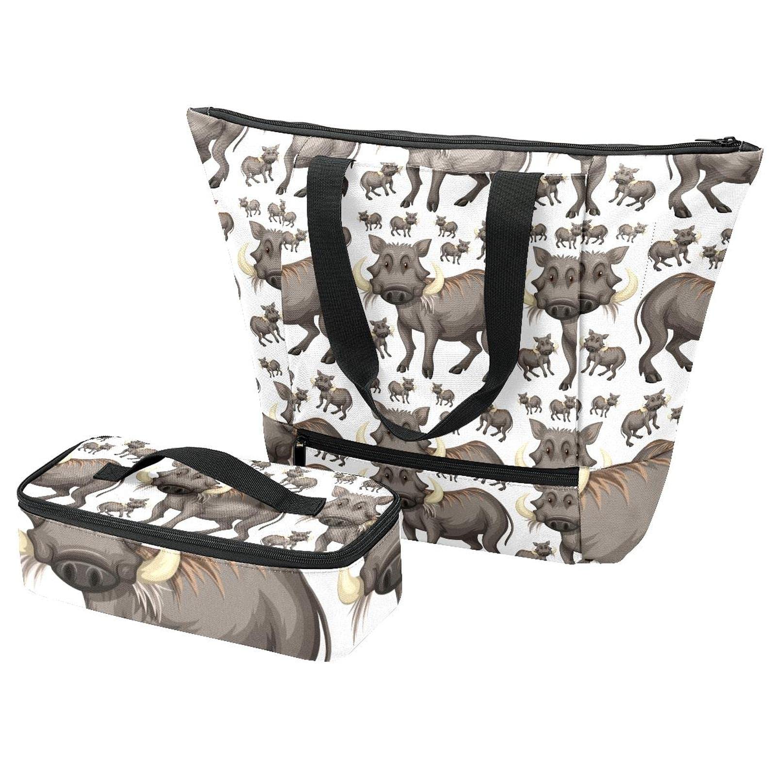 Grand sac fourre-tout avec boîte à déjeuner et sacs isothermes Couleur 3
