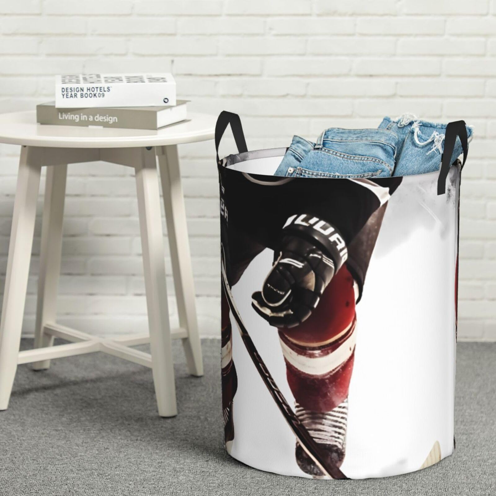Panier à linge rond avec poignées pour ranger le linge humide de bain