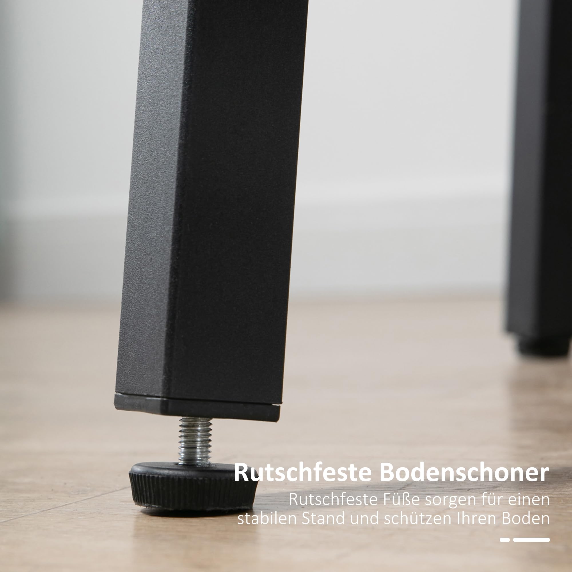 HOMCOM Esstisch 80 x 80 cm rund Küchentisch für 4 Personen Esszimmertisch mit Stahlrahmen, Industriller Tisch für Küche, Esszimmer und Wohnzimmer Rustikales Braun