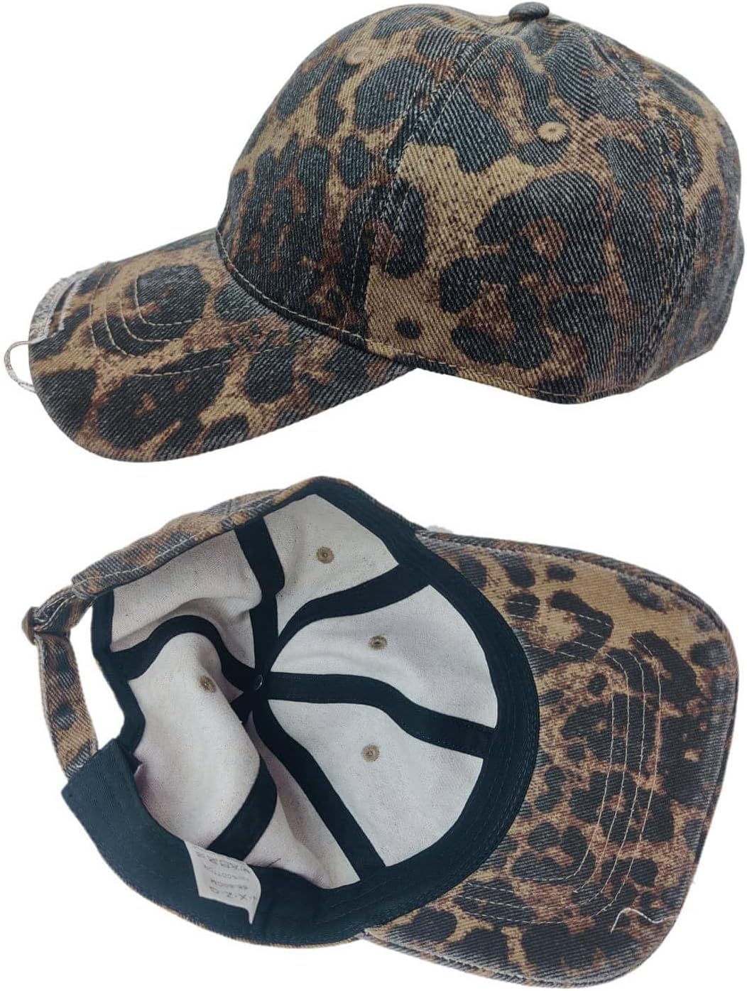 Women Washed Cotton Leopard Baseball Cap Hat Adjustable Dad Peaked Caps Fashion Hats Outdoor Winter Spring Valentine's Day Easter One Size 2026 - Image 4