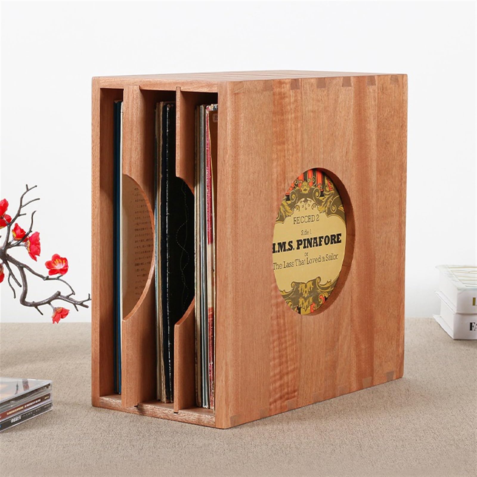 Ufficio Scatola for raccolta CD in legno massello for portadischi in vinile Scaffale porta dischi