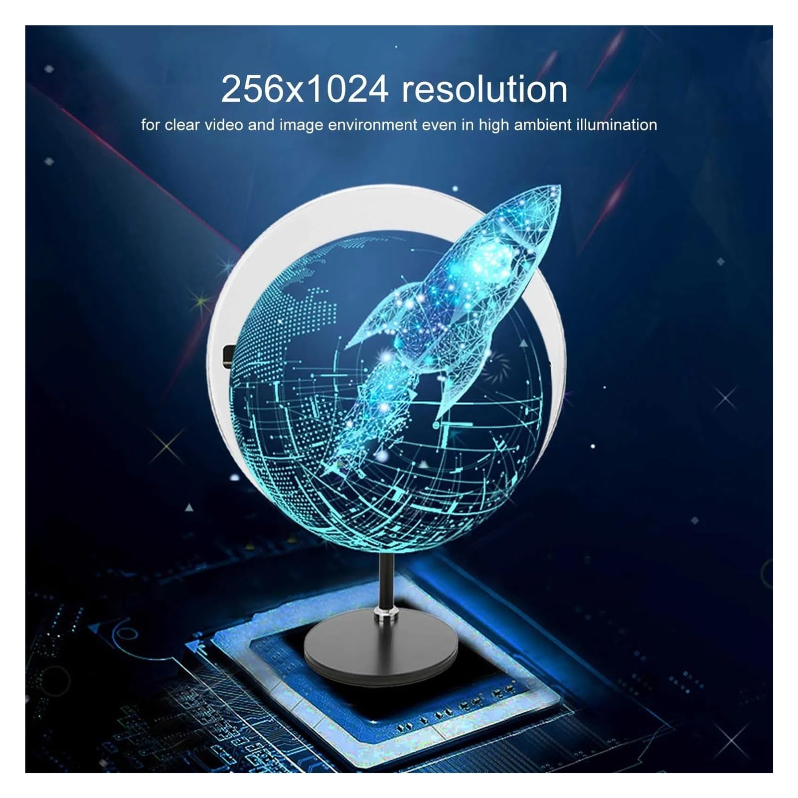 Wentylator holograficzny, Wentylator reklamowy 3D Hologram – 256 koralików LED dla oszałamiających efektów wizualnych i reklam holograficznych