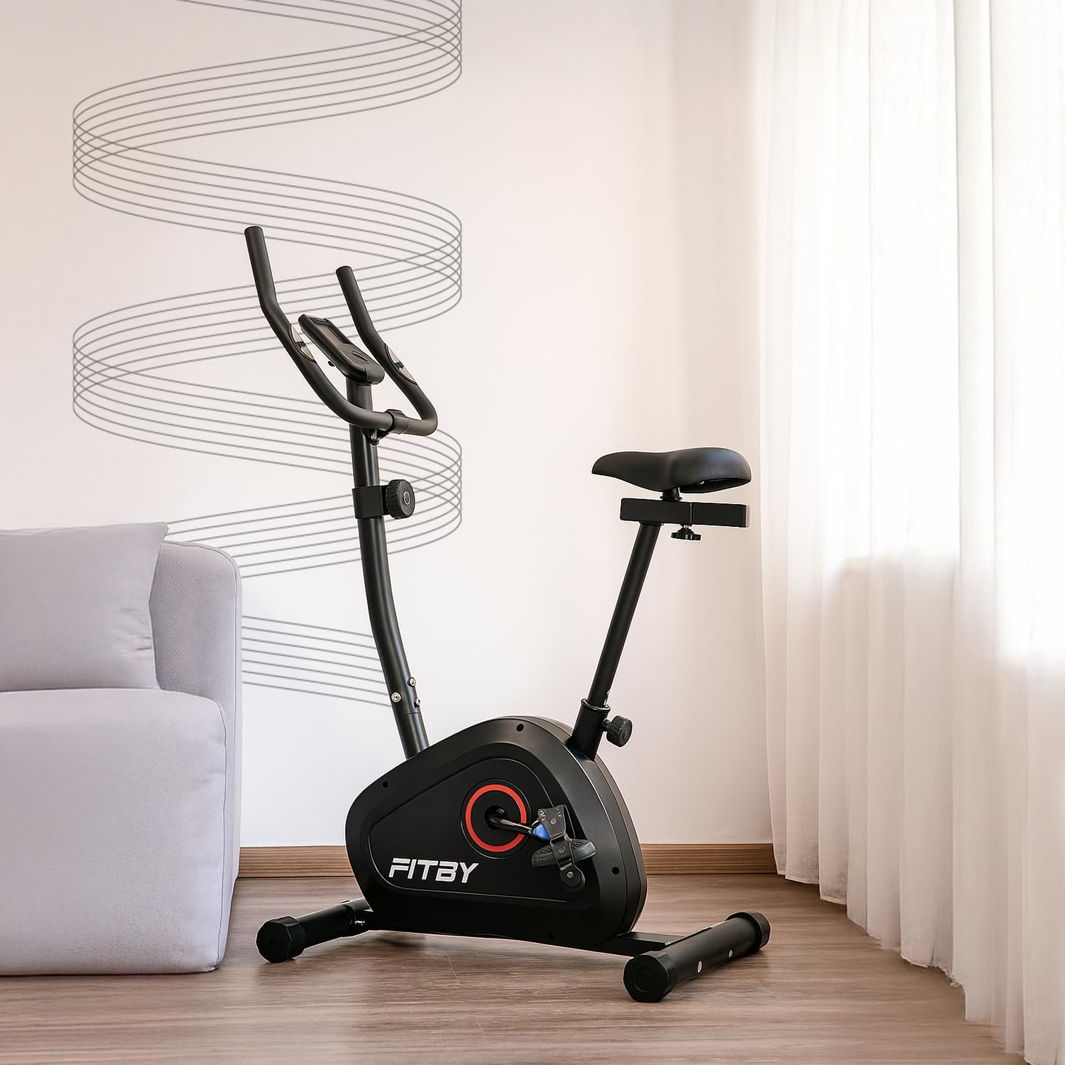 Vélo D'Appartement Pour La Maison - Vélo D'Appartement Magnétique Avec 8 Niveaux De Résistance Et Moniteur De Fréquence Cardiaque | Appareil De Fitness D'Intérieur Avec Selle Réglable