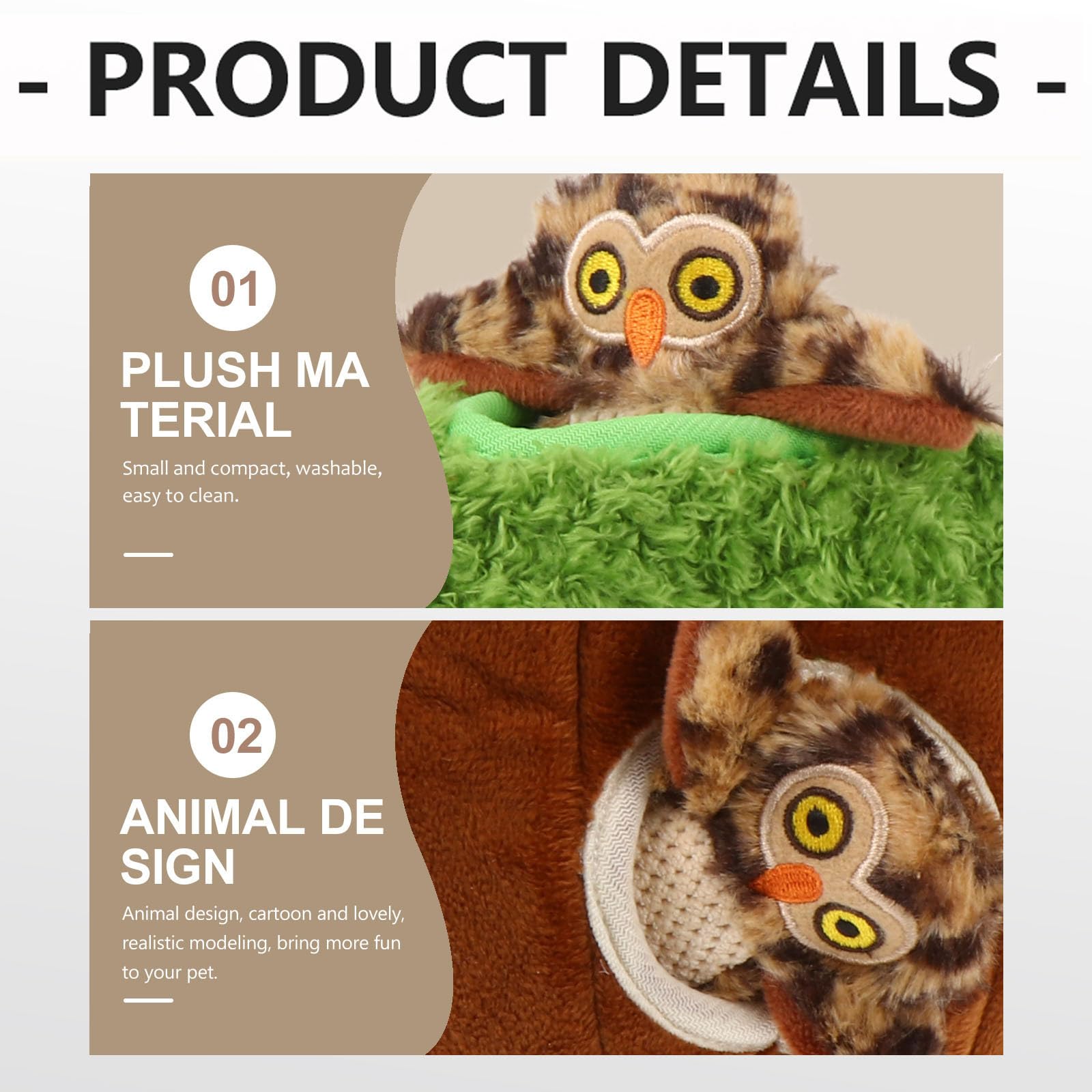 GALPADA Jouets en Peluche Interactifs Favorisant Le Développement Musculaire Mâchoire Mastication pour Chien d'animaux Lot de 4 Adaptés à L'activité Cache-Cache
