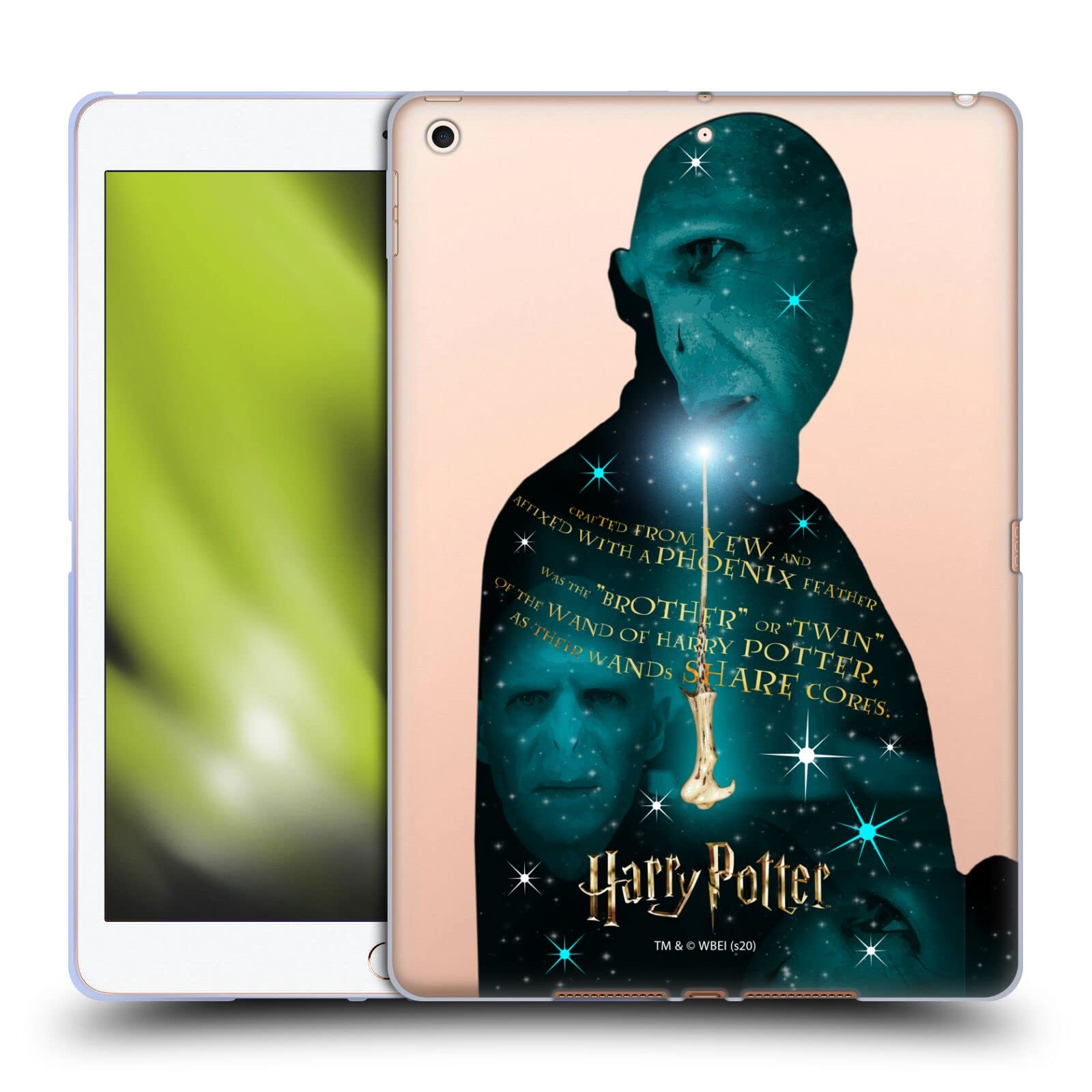 Head Case DesignsOfficially Licensed Harry Potter Voldemort Yew Wand Deathly Hallows XXXVIII Soft Gel Case Compatible with Apple iPad 10.2 2019/2020/2021